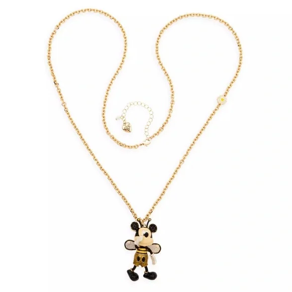 2022 Disney Parks Betsey Johnson Bumble Bee Mickey Mouse Necklace Jewelry - NEW - Picture 2 of 3